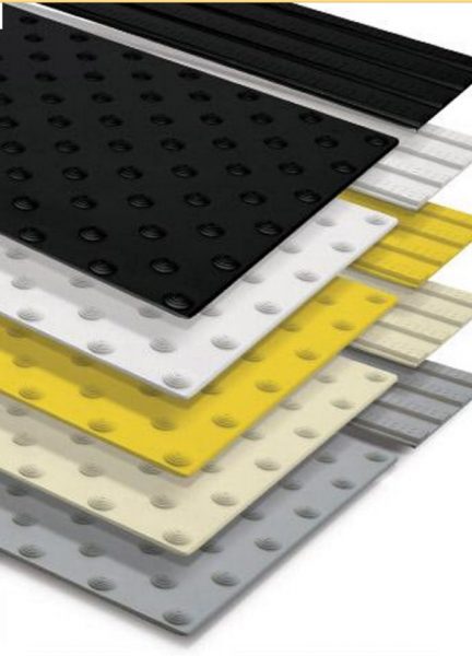 Ledelinje på 30 x 30 cm av harpiks i hvit og svart med butylengummi lim - Bilde 6